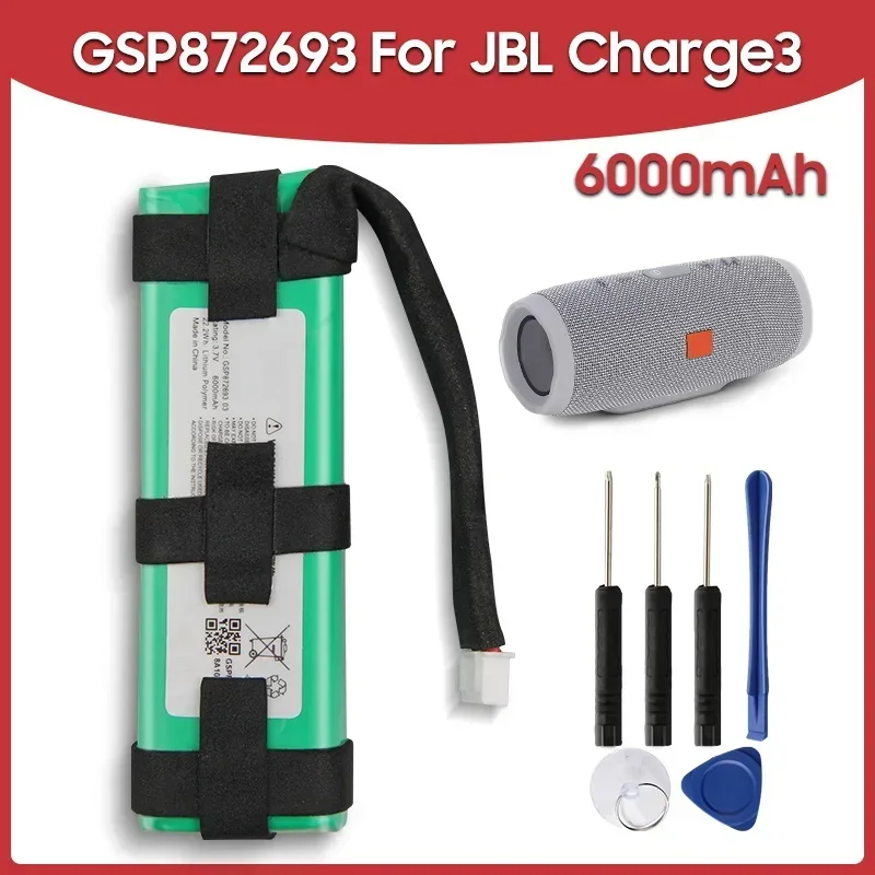 

Новая сменная батарея GSP 872693 03 ГСП 1029102 6000 мАч для JBL Charge3 Charge 3 аккумуляторы для уличных динамиков Bluetooth