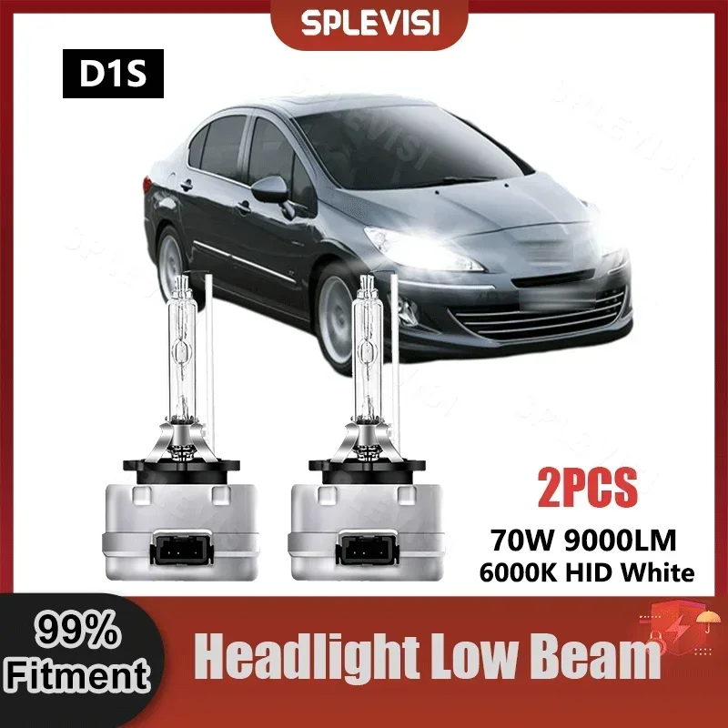 

1 Pair D1S Replace HID Xenon Light Bulbs 9V-16V 9000LM For Peugeot 408 2010 2011 2012 2013 2014 Car Headlight Xenon Lamp