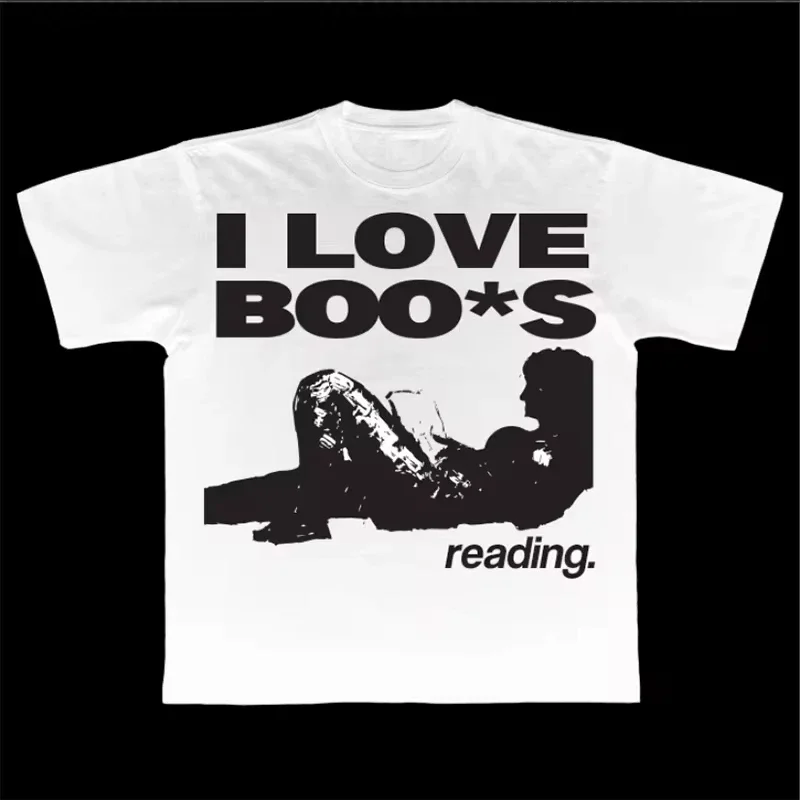 

Punk Harajuku Graphic Print Y2K Cotton T-shirt Streetwear Top Retro Oversized Rock Goth Tee Hip Hop Casual Short Sleeve T-shirt