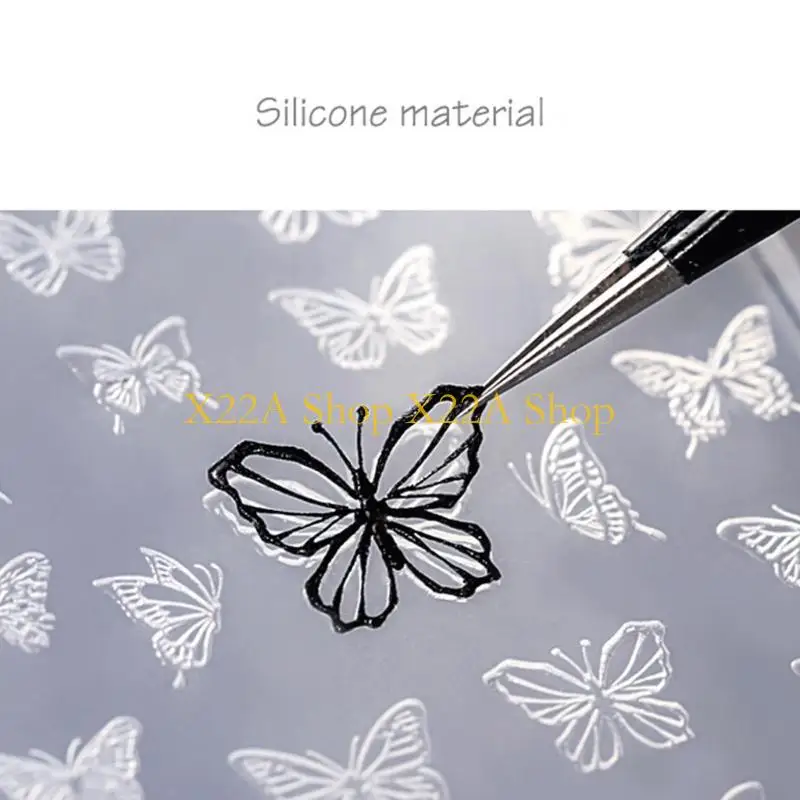 Unique Flower Embossing Art Mold 3D Silicone Carving Mold Acrylic UV Gel Art Silicone Mould Diy Girl Art Tool