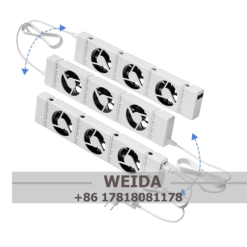 Speed Comfort Three sets 12V Fan Motor Convection Heat-Optimized Air Ventilator EU Radiator Ventilator Cooling Fan