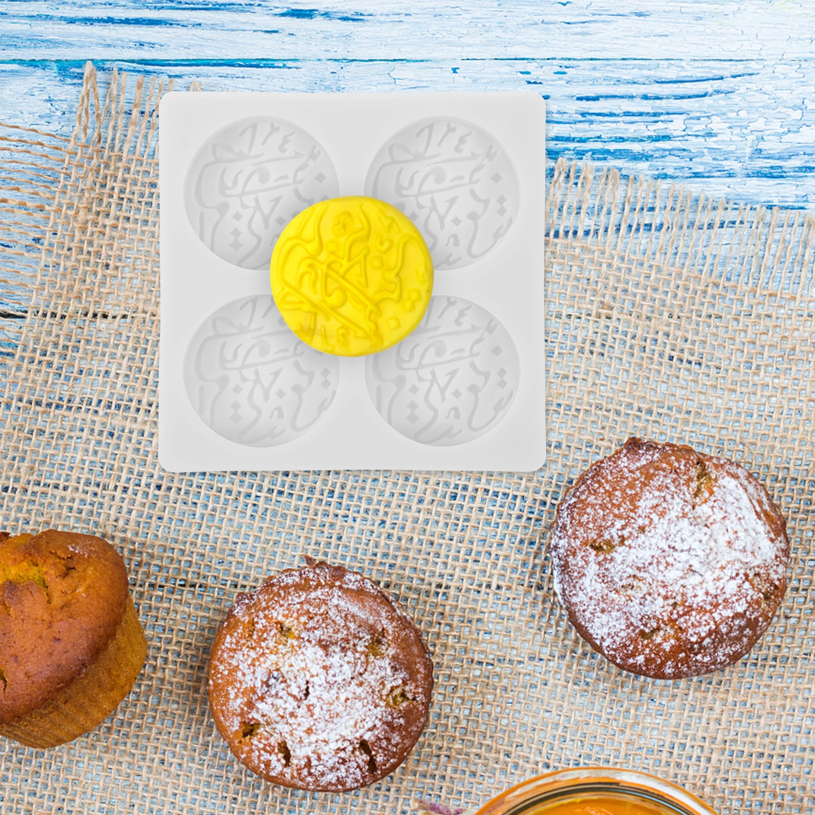 

1pc Middle Eastern Arabic Silicone Molds for Baking Non Stick Flexible Candy Cookie Chocolate Pastry Cake Tools