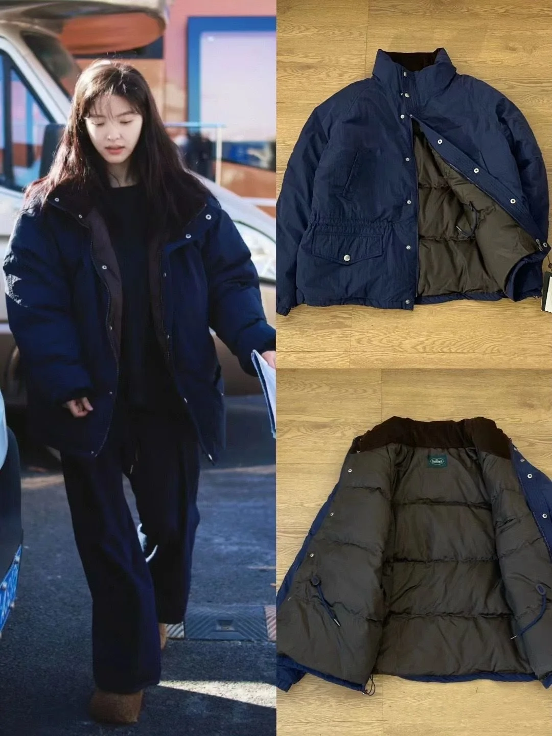 

Теплая женская пуховая куртка-пуховик с воротником-стойкой, корейский стиль, с вышивкой, на молнии, утепленная, с длинными рукавами