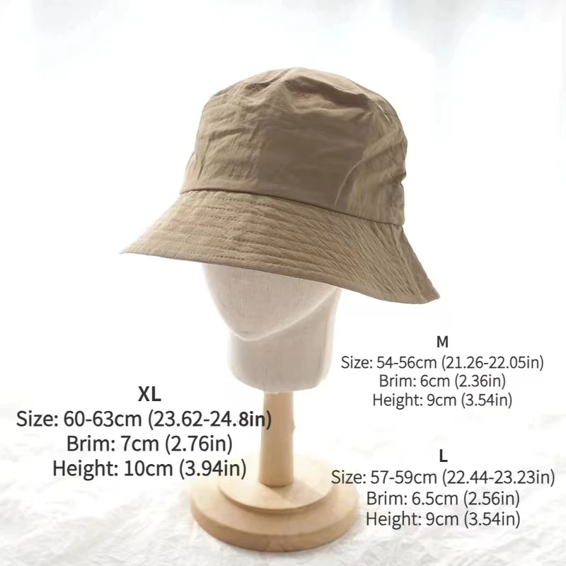 ﻿ Men Large Size XL 63cm Bucket Hats Couples Plus Size Sun Hats Women Big Head Waterproof Fisherman Cap Summer Sunscreen Panama