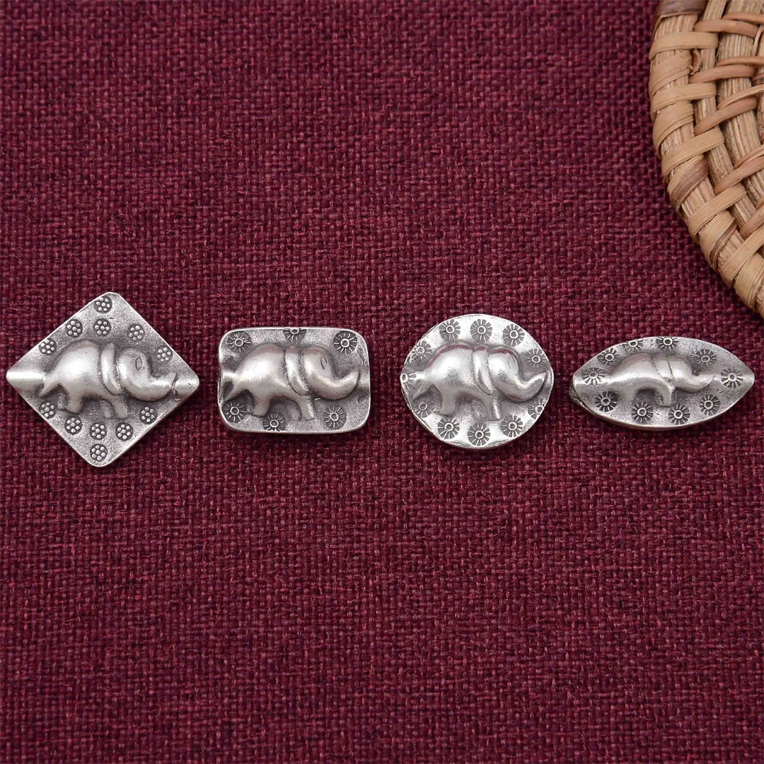 BOCAI S925 Sterling Silver Hand String Accessories Spacer Beads Pendant Handmade Elephant Charm Fine Choice Jewelry Wholesale