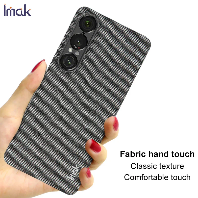 Para Sony Xperia 1 VII 5G funda de lujo IMAK tela patrón duro armadura de parachoques Sony Xperia 1 VII funda Xperia1 VII 1vii Fundas