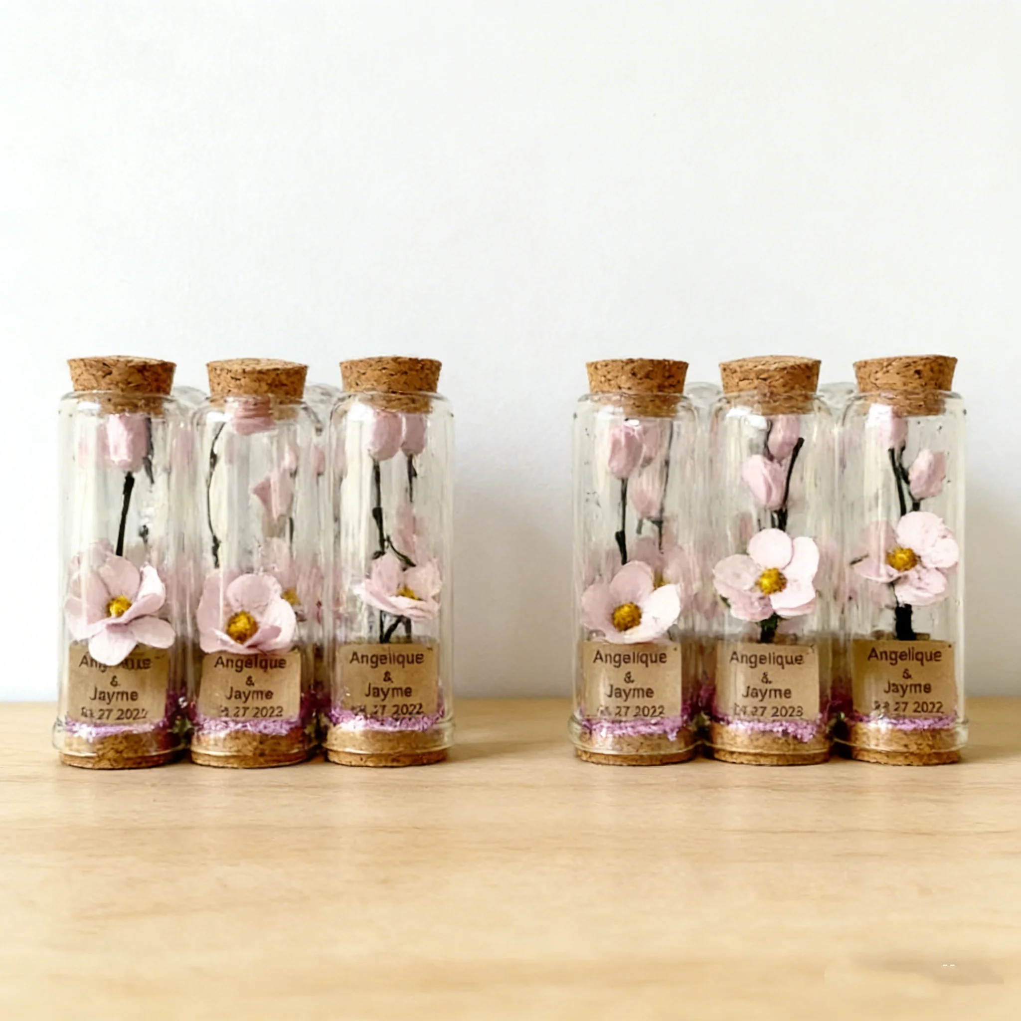 

Персонализированные стеклянные купола с розовыми цветами вишни оптом, подарки для гостей на свадьбу и вечеринку в честь 16-летия