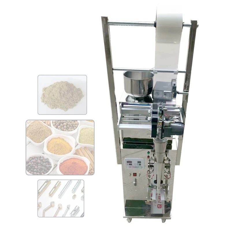 Máquina integrada para fabricar y envasar bolsas con sistema de pesaje automático de 1-100 g para bolsas de té, bayas de goji y frutos secos