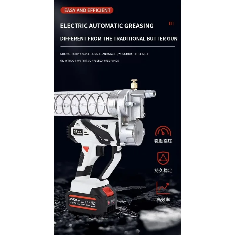 Pistola per grasso multiuso ad alta efficienza Pistola per grasso elettrica senza fili da 900 cc Pistola per grasso professionale prodotta in fabbrica