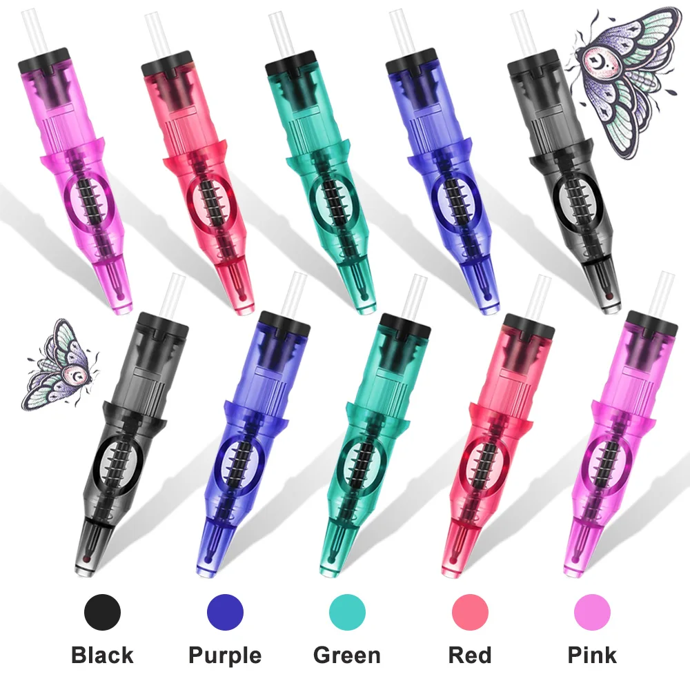 20/15/10/5pcs Ballpoint Tattoo Cartridge Needle Tattoo Practice Needle for Tattoo Pen Machine for Beginner Design Drawing Supply