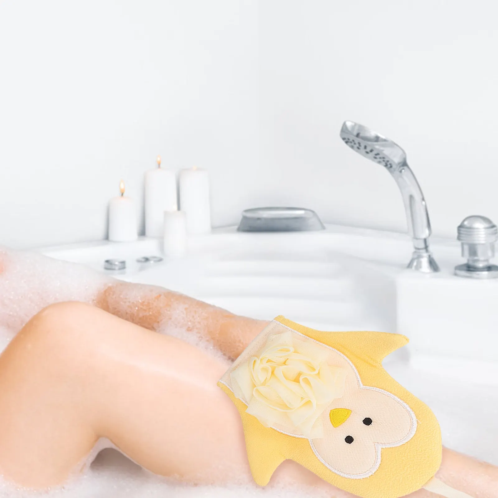 

2Pcs Bath Premium Skin Friendly Rich Foaming Shower Scrubbing Gloves Comfortable Exfoliating Gloves for Body Spa