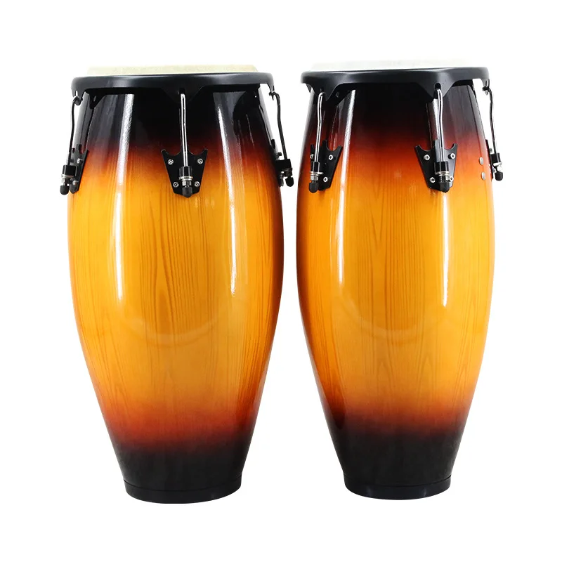 

Hooqu Mukanga Drum Latin Percussion Instrument/Grade Leather Niuta Kanga Drum Set with Stand