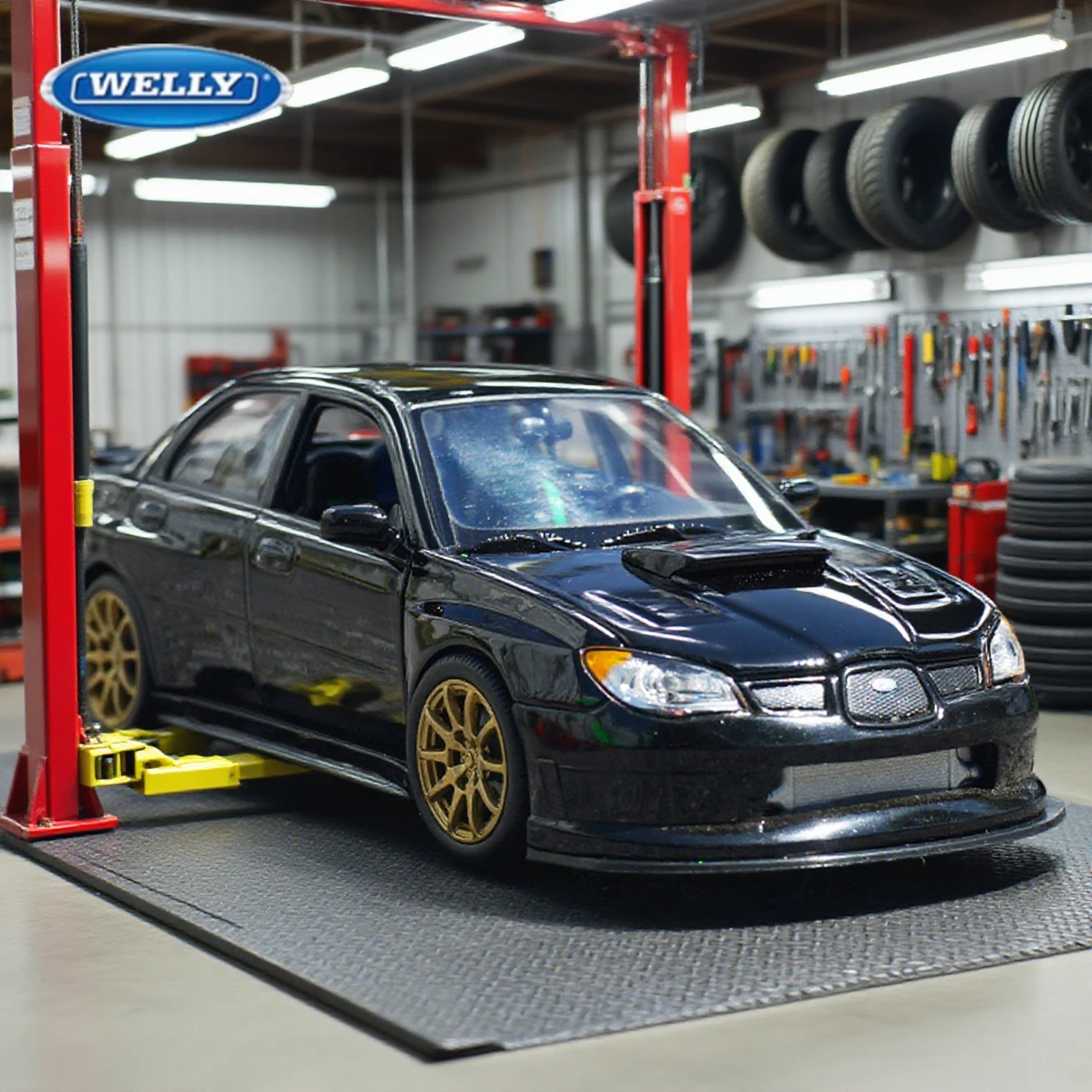 

WELLY 1:24 Subaru lmpreza WRX STI легкосплавный автомобиль, литье под давлением и игрушечный транспорт, модель автомобиля, миниатюрная масштабная модель автомобиля, игрушка для детей