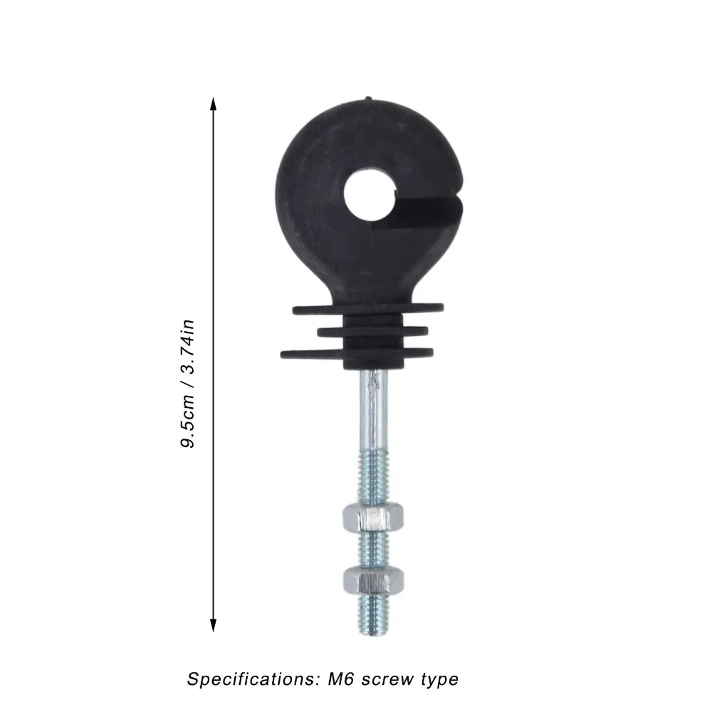 50Sets Galvanized Steel Electric Fence Insulator Polypropylene Material M6 Threaded Electronic Fence Accessories Durable view 6