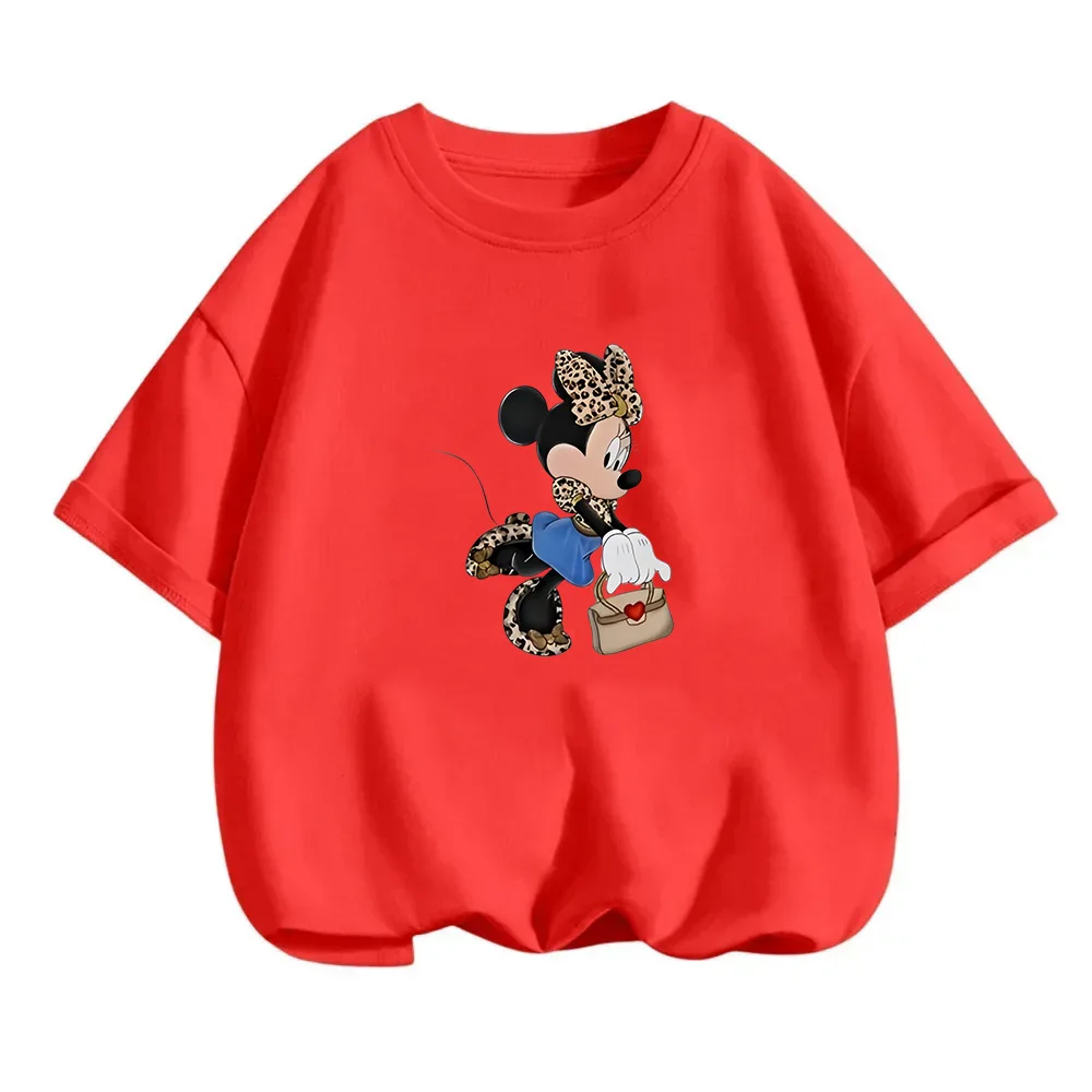 

New Summer Children Mickey Mouse Pattern Cotton Printing T-Shirt Kids Casual Sports T Shirt 3-14Y Teen Kids Kawaii Clothing Top