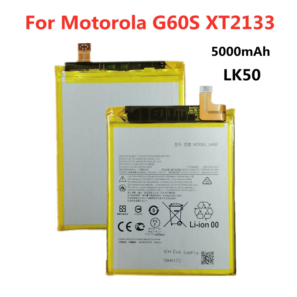 

New 5000mAh LK50 Battery For Motorola Moto G60S XT2133 Mobile Phone Battery Batteria Fast Shipping + Tracking Number