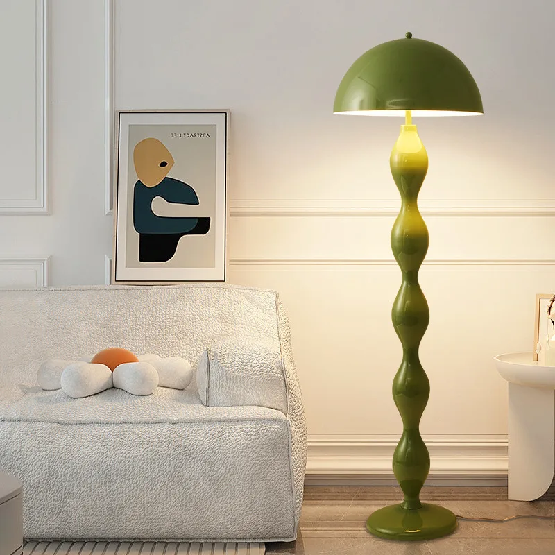 Grzyb Macaron E27 Led lampy podłogowe do Sofa do salonu bocznego pilota przyciemnionego lampa stojąca lampka nocna do sypialni wystroju domu