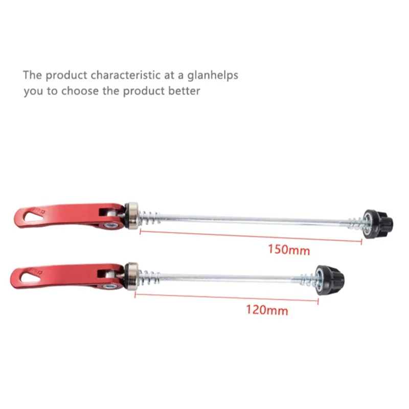1 Pair Bicycle Quick Release 190*150mm Aluminum+Galvanized Iron Block MTB Hub Extended Quick Release Skewer Bike accessories