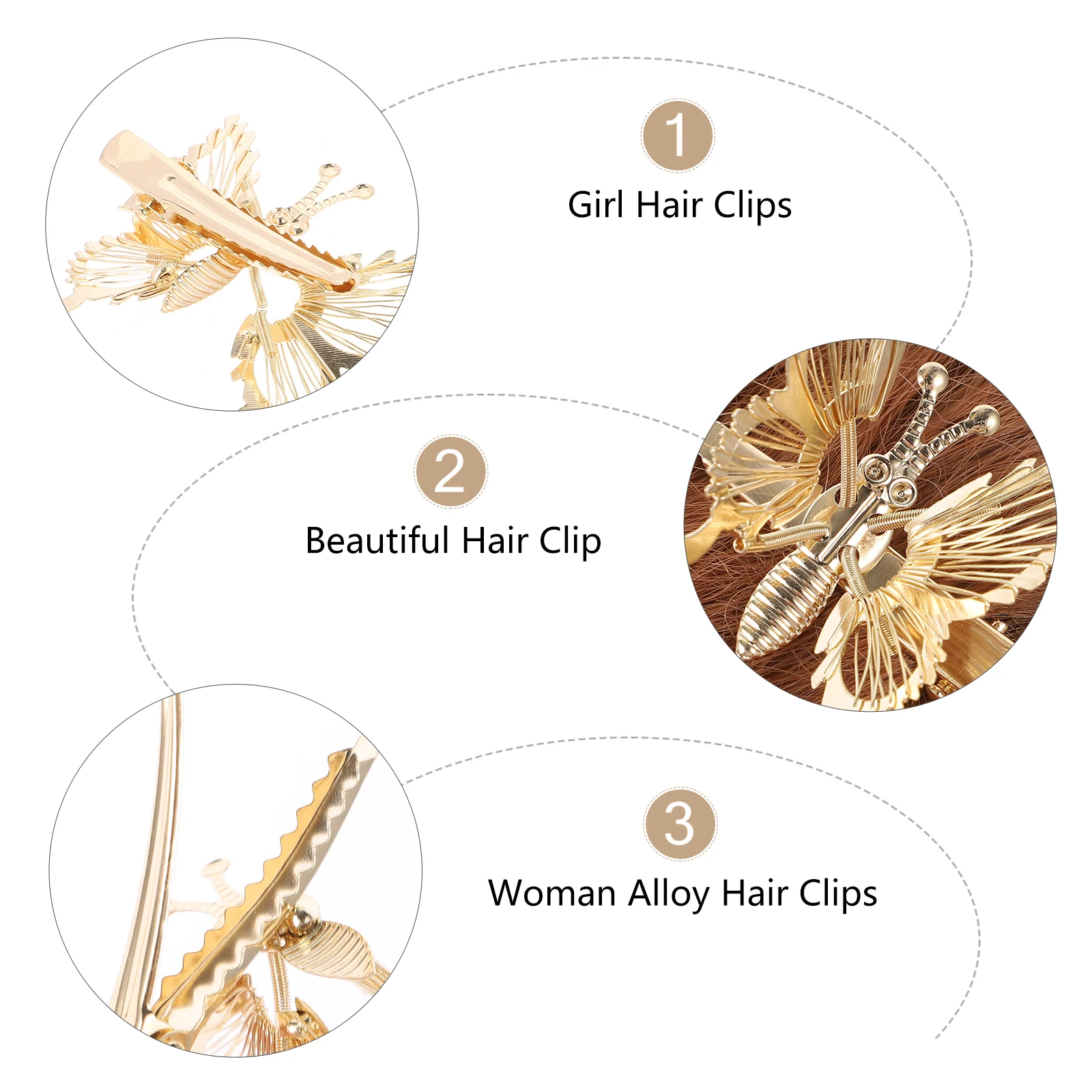 

8Pcs Creative 3D Butterflies Hair Clips Women Hairpins Beautiful Hair Accessories
