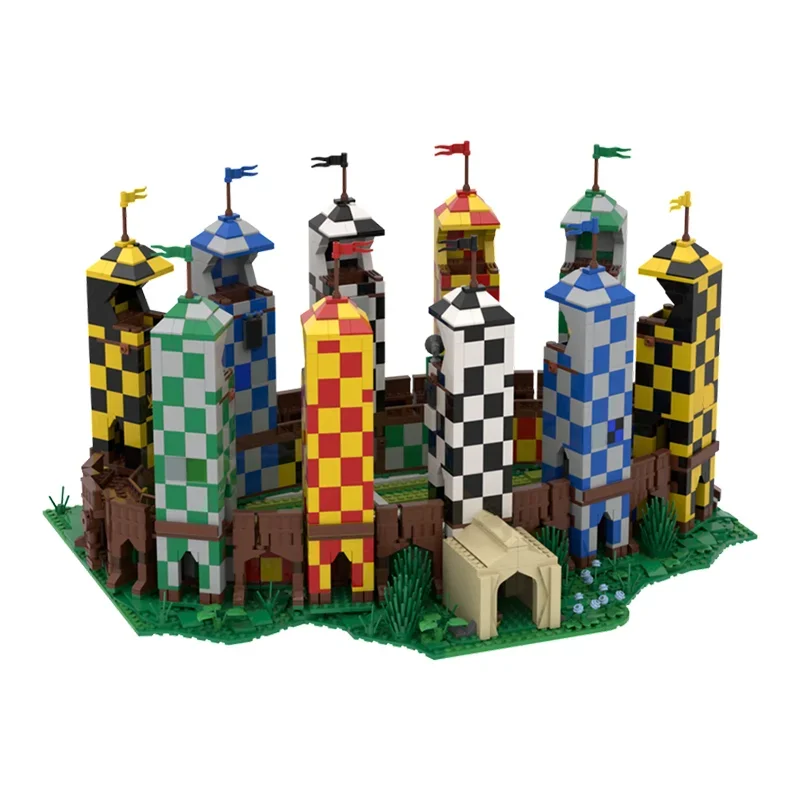 2810 шт. Quiddltch Pitch From Harrys P0ttertys Magic Movie, креативные строительные блоки, MOC, игрушка в подарок для мальчиков и девочек