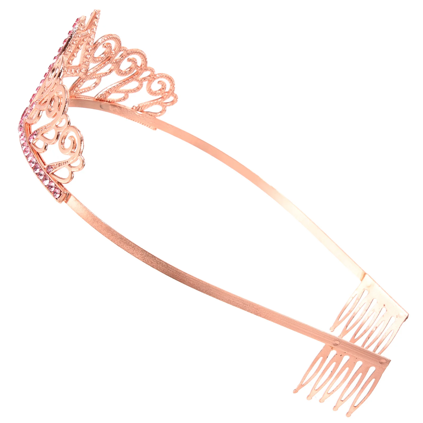 

Rose Gold 40th Birthday Crystal Rhinestone Tiara Queen Crown Dance Party Headband Hair Combs for Women Rhinestone Crown
