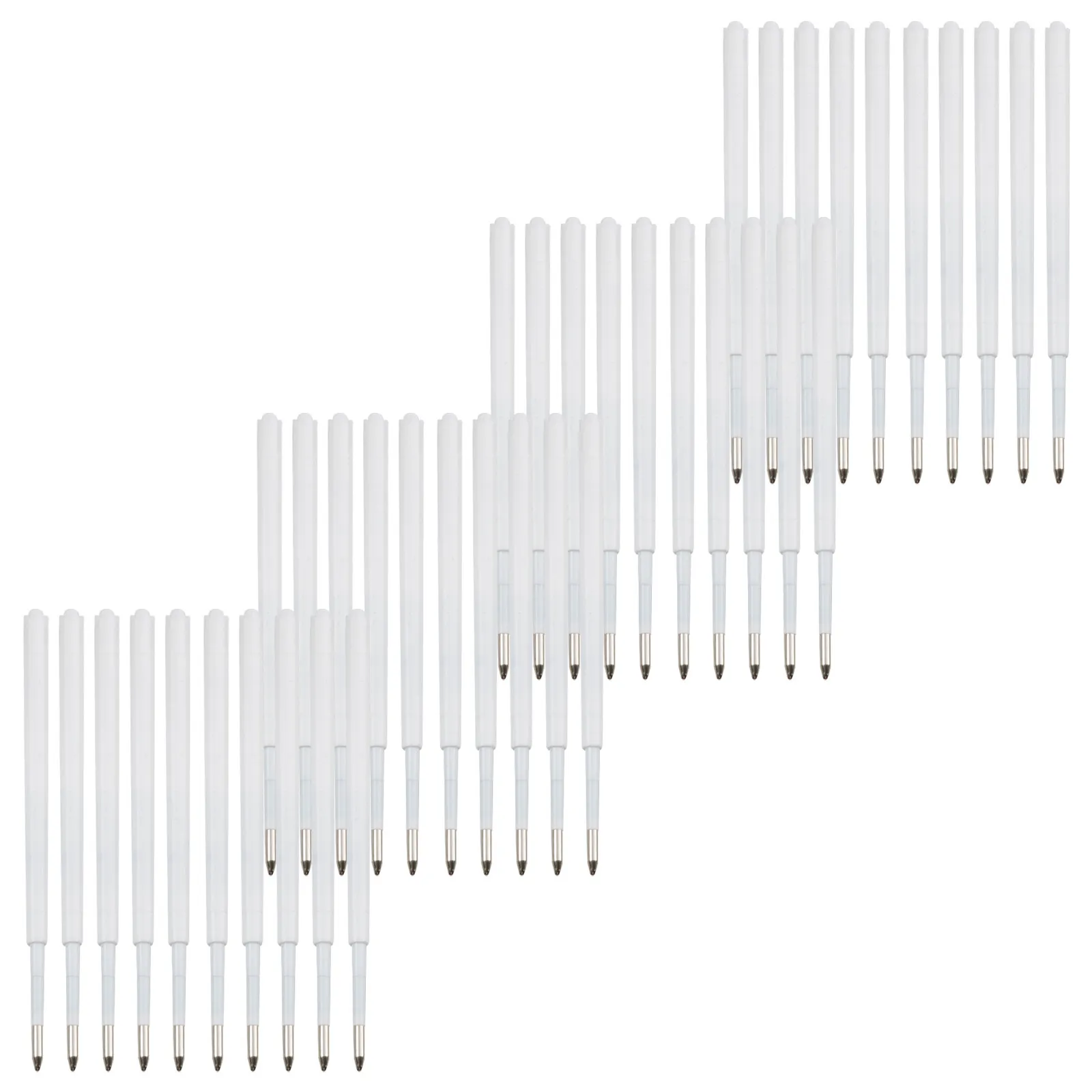 

120Pcs Ballpoint Pen Refills Black Ink Retractable Smooth Writing Office School Replacement Cartridge Ink Refills