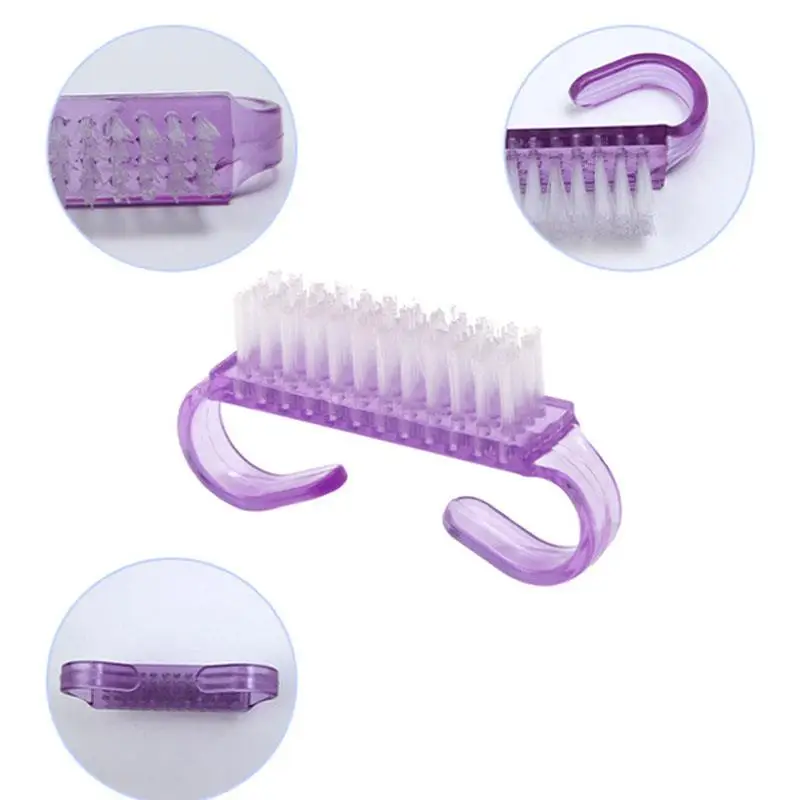 فرشاة غبار الأظافر، إزالة عناصر المانيكير، أداة الباديكير، مستلزمات فن الأظافر، أداة مكياج مفيدة، فرشاة بلاستيكية لتنظيف الأظافر الصغيرة #5