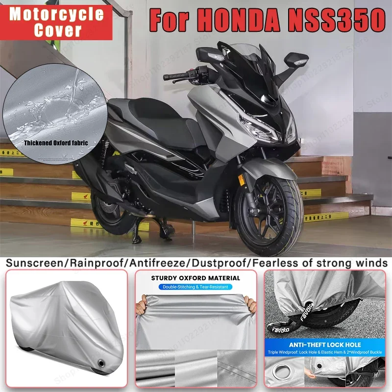 

For HONDA NSS350 No Ear Motorcycle Cover - Outdoor Full Body Protection, Waterproof Dustproof Sunscreen Moto Accessories