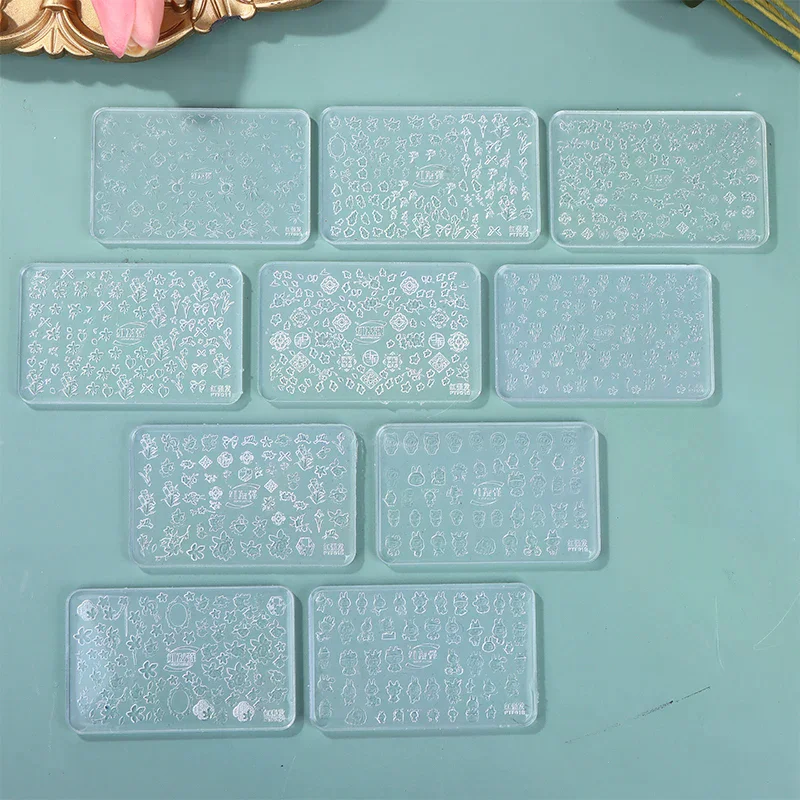 

3D силиконовая форма с цветком и сердцем, украшения для дизайна ногтей, дизайн «сделай сам», форма для ногтей, штамповочная пластина, форма для маникюра