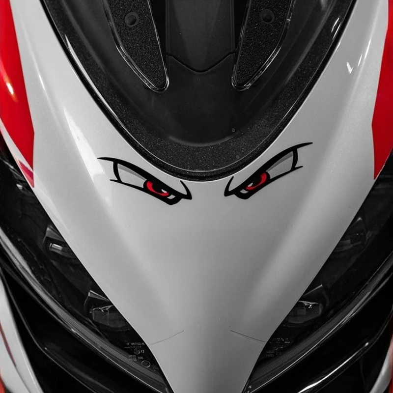 1 Para Naklejek na Motocykl Demon Eye Wodoodporne Odporne na Zużycie na Zbiornik Paliwa Motocykla Okno Samochodu Hulajnoga Elektryczna Naklejka Winylowa