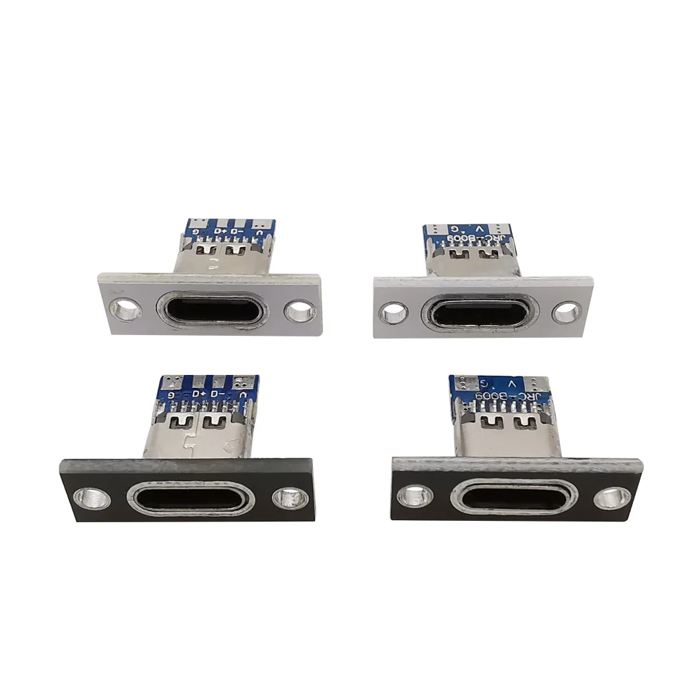 1/2/5/10szt Złącze żeńskie USB 3.1 typu C 2Pin 4Pin Złącze portu ładowania Gniazdo typu C ze śrubowym mocowaniem płytki — zdjęcie 5