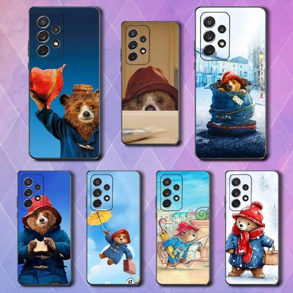 

Cute P-PaddinGton Bears Case For Samsung S22,S21,S9,S25,S24,S23,Ultra,FE,S20,S10,Plus,Lite,Soft Silicone Black