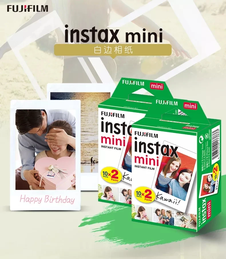 Herkunft Fujifilm Instax Mini-Film papier 10-100 Blatt für Fuji-Sofort bild kameras instax mini 12 11 9 40 70 90 link liplay evo