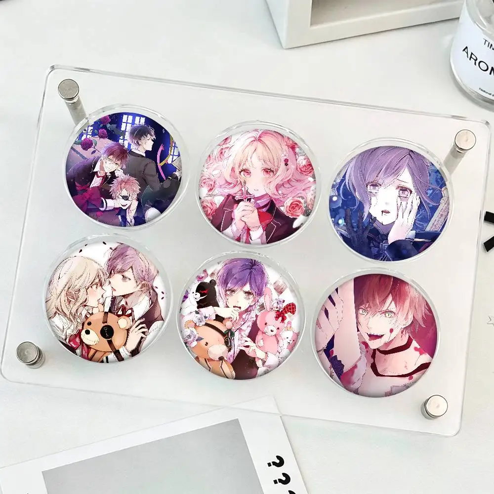 Anime Diabolik Lovers Round Badge Lapel Pin Backpack Clothing Jewelry Accessories Gift Brooch