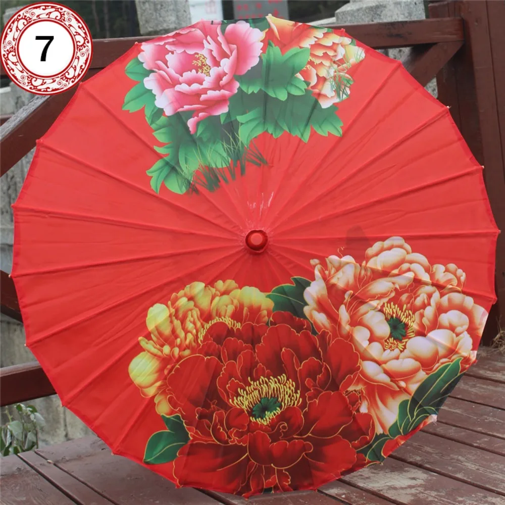 الصينية العتيقة زفاف العروس مزيتة ورقة مظلة التنين والعنقاء 56 سنتيمتر ازياء مظلة التصوير