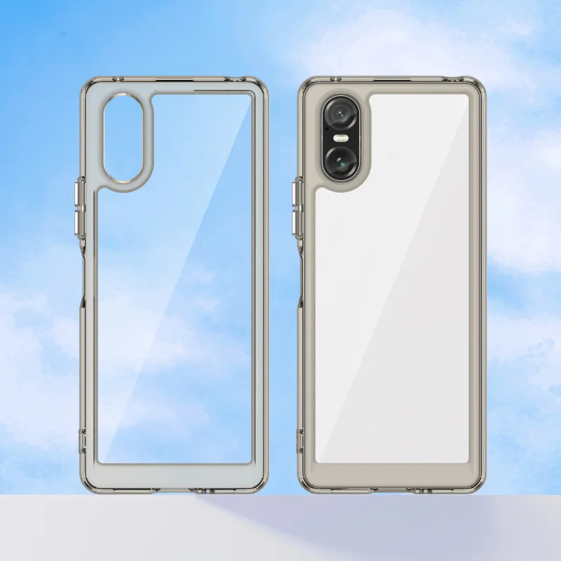 حافظة كمبيوتر شفافة مضادة للصدمات من مادة TPU لهاتف Xperia 10 VI، حافظة من البلاستيك الصلب من الأكريليك الشفاف عالي الدقة لهاتف Google Xperia 1 VII #5