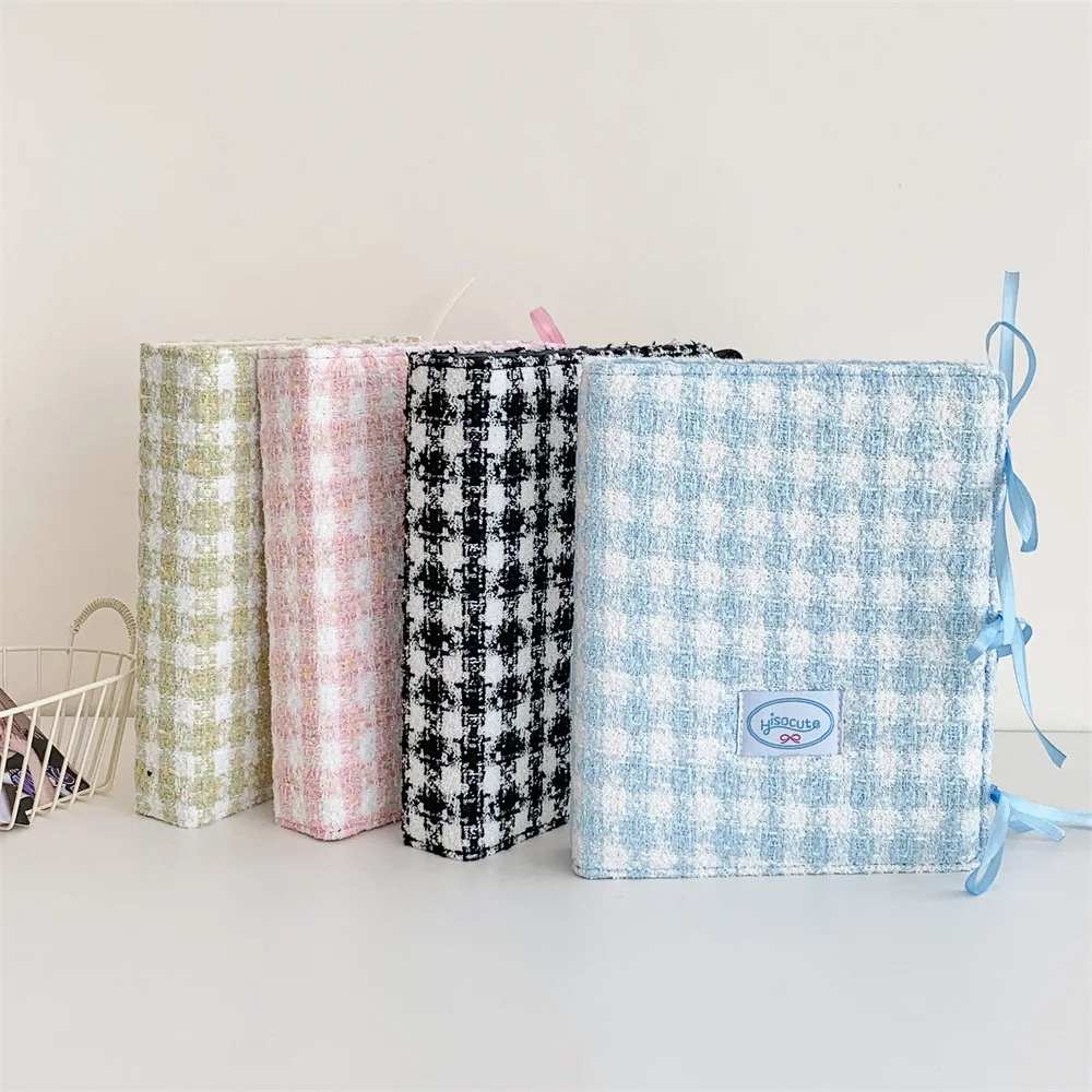 Ins Korean Fabric Ribbon A5 Weaving Four Palace Grid Star Chasing Small Storage Photography Lide Card Album