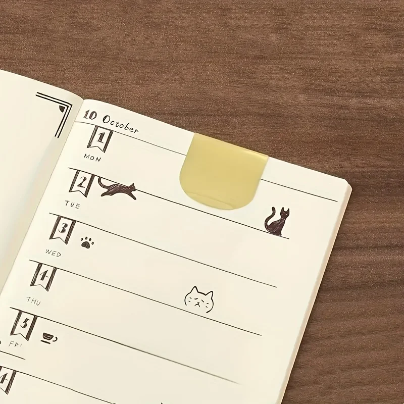ที่คั่นหนังสือลายแมวน่ารักแบบสองด้าน 1 ชิ้น พร้อมไม้บรรทัด | เครื่องเขียนที่แม่นยำสำหรับไดอารี่ สมุดวางแผน การบันทึกข้อมูล - เครื่องมือเครื่องเขียนสร้างสรรค์
