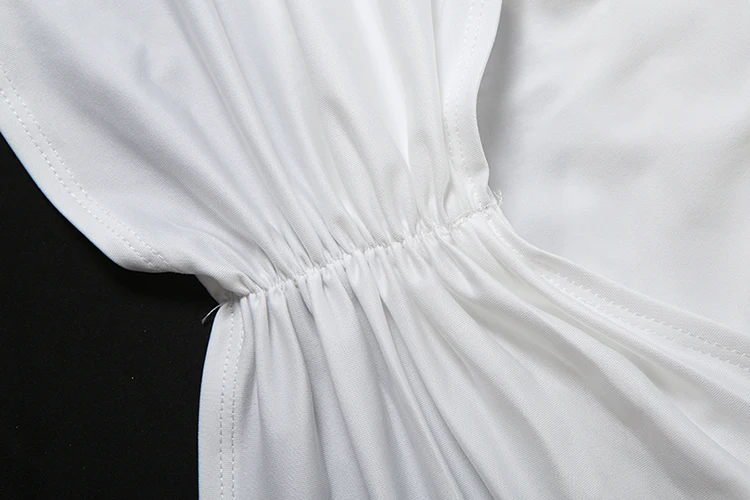 Weird Puss Tanktop mit Kreuzschliff und Neckholder-Ausschnitt für Damen, schlicht, sexy, gerafft, unregelmäßiger Rückenausschnitt, modisch, klassisch, Party, Club, Streetwear – Detail 8