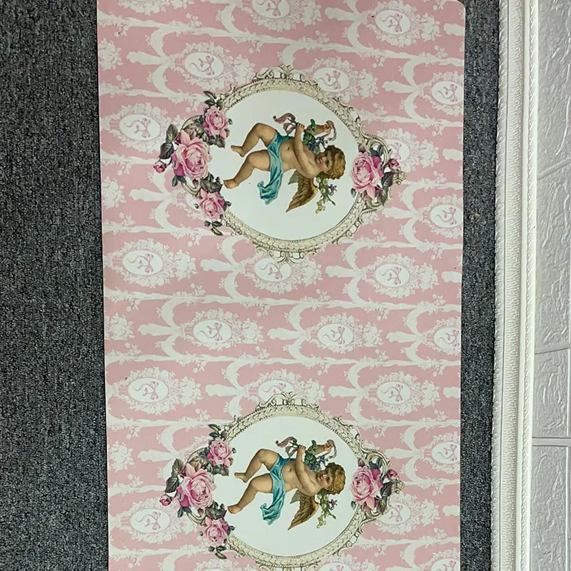 Pink Rose Print Carpet Single Yoga Mat Bedroom Living Room Decorative Small Rugs Bathroom Non-slip Floor Mats French Print Rug