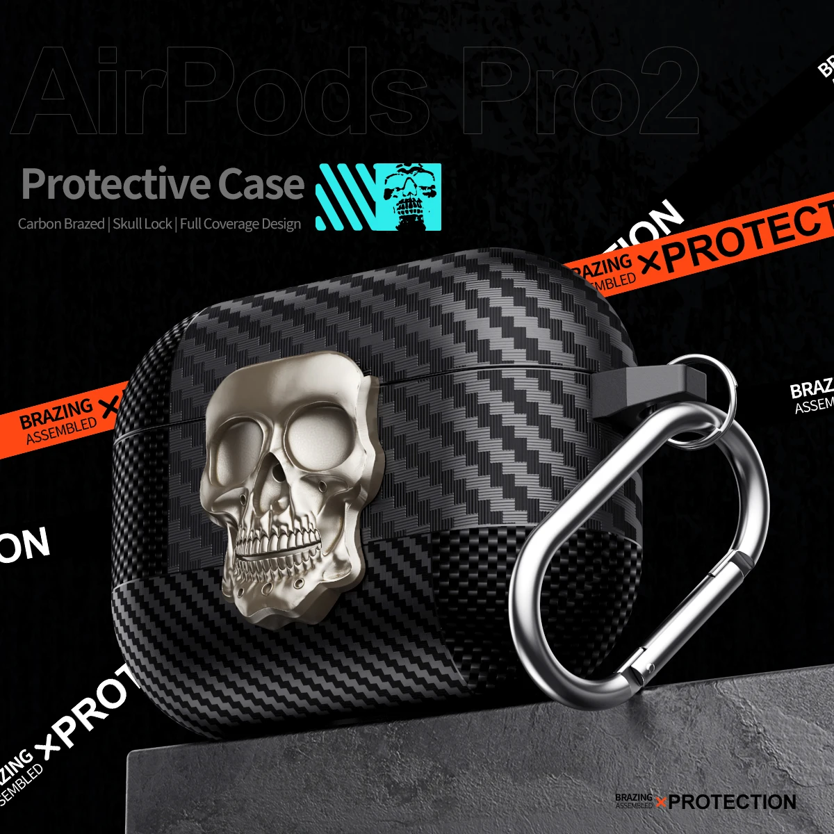 Personalized carbon fiber earphone case suitable for Airpods4 3 2 Pro/2Pro TPU material luxury switch earphone case