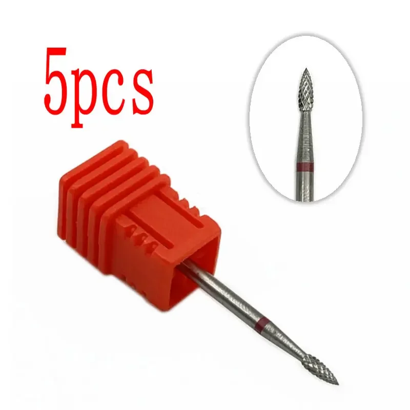 5 sztuk Dental wiertła z węglika wolframu wiertła do paznokci Nail CutterNail artystyczny Manicure narzędzia 2.35mm Shank laboratorium dentystyczne