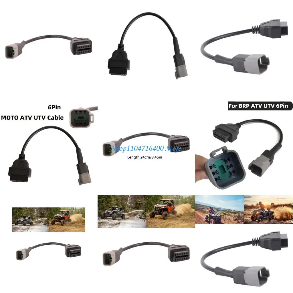 

y1gd 6Pin Male to16PIN Female OBD2 Diagnostic Adapter Cable for Bombardier Connector