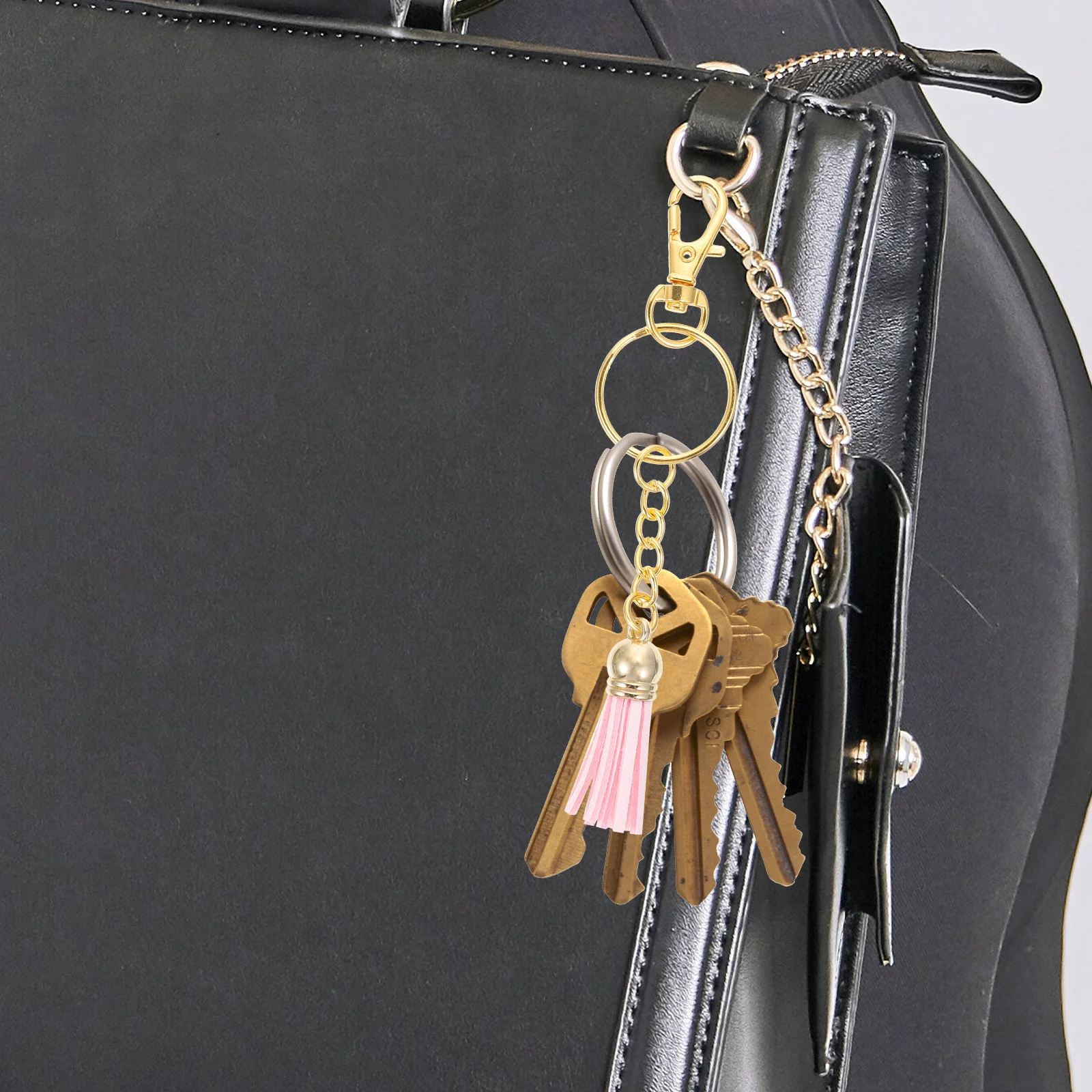 1Set Clip Keychain Tassel Pendants DIY Materials Fine Workmanship Beautiful DIY Keychain Tassels Tassel Pendants