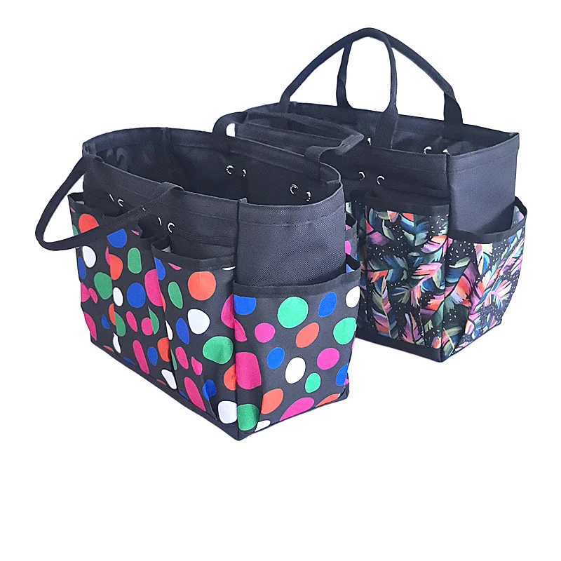 حقيبة تخزين كبيرة قابلة للطي، حقيبة قماش أكسفورد - محمولة ومتينة، 8 جيوب منظمة للمنزل وحقيبة تخزين مكتب الشواء في الهواء الطلق