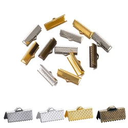 50 szt. Zaślepki na metalowe zapięcie wstążka led skórzany klips do naszyjnik DIY bransoletki akcesoria do wyrobu biżuterii Charms