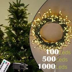 3/10/18/36 Meters LED Fairy String light Outdoor Christmas Tree Garland Lamps For Street Garden Wedding Party 2024 Decoration