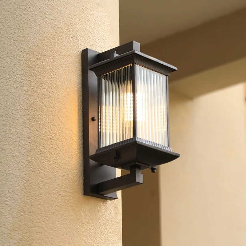 

New Chinese outdoor waterproof solar wall lamp villa door light outdoor courtyard