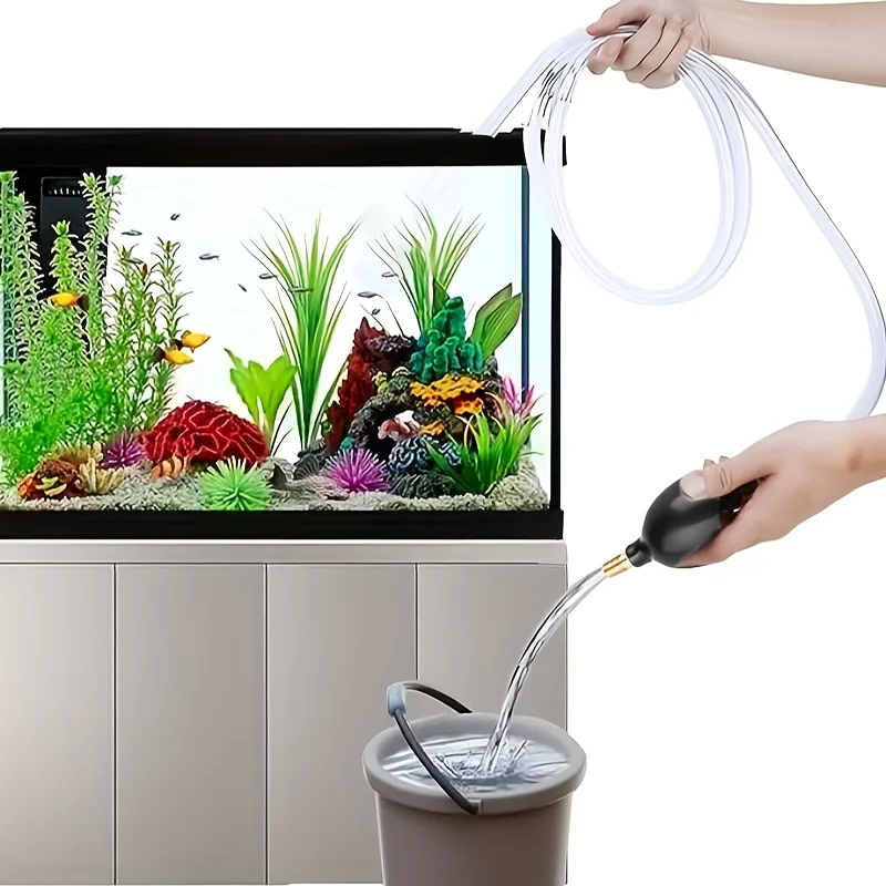 Multifunktionale Tragbare Strohpumpe, Aquarium-Wasserwechsler, Flexibler PVC-Schlauch – Detail 2