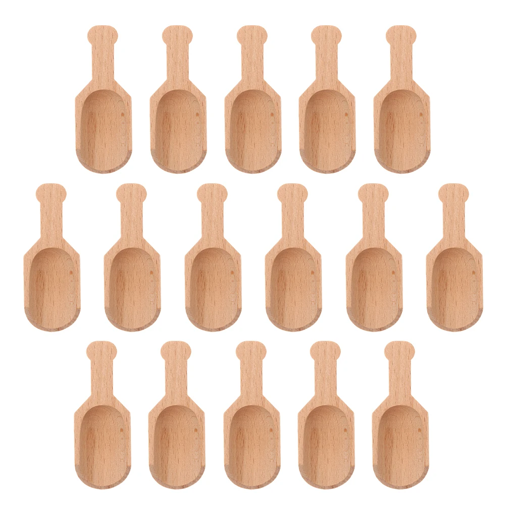 

16 шт., ложки для приправ из натурального бука, мини-деревянные ложки для чая, порошка, соли, меда, маленькие мерные ложки, деревянная чайная ложка